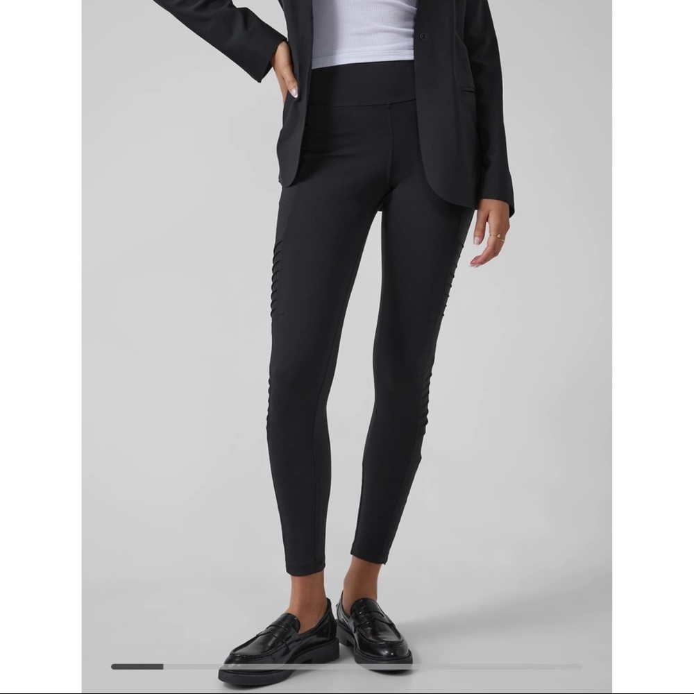Athleta 2 FOR 1 DEAL - Delaney Moto Tights in black and coffee